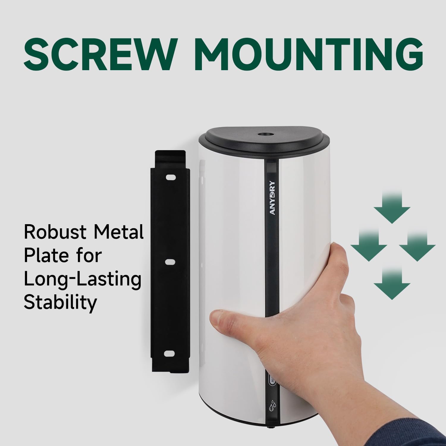 29fl.oz/850ml Commercial Automatic Liquid Soap Dispenser Wall-Mounted Large Capacity Model AD1209 White