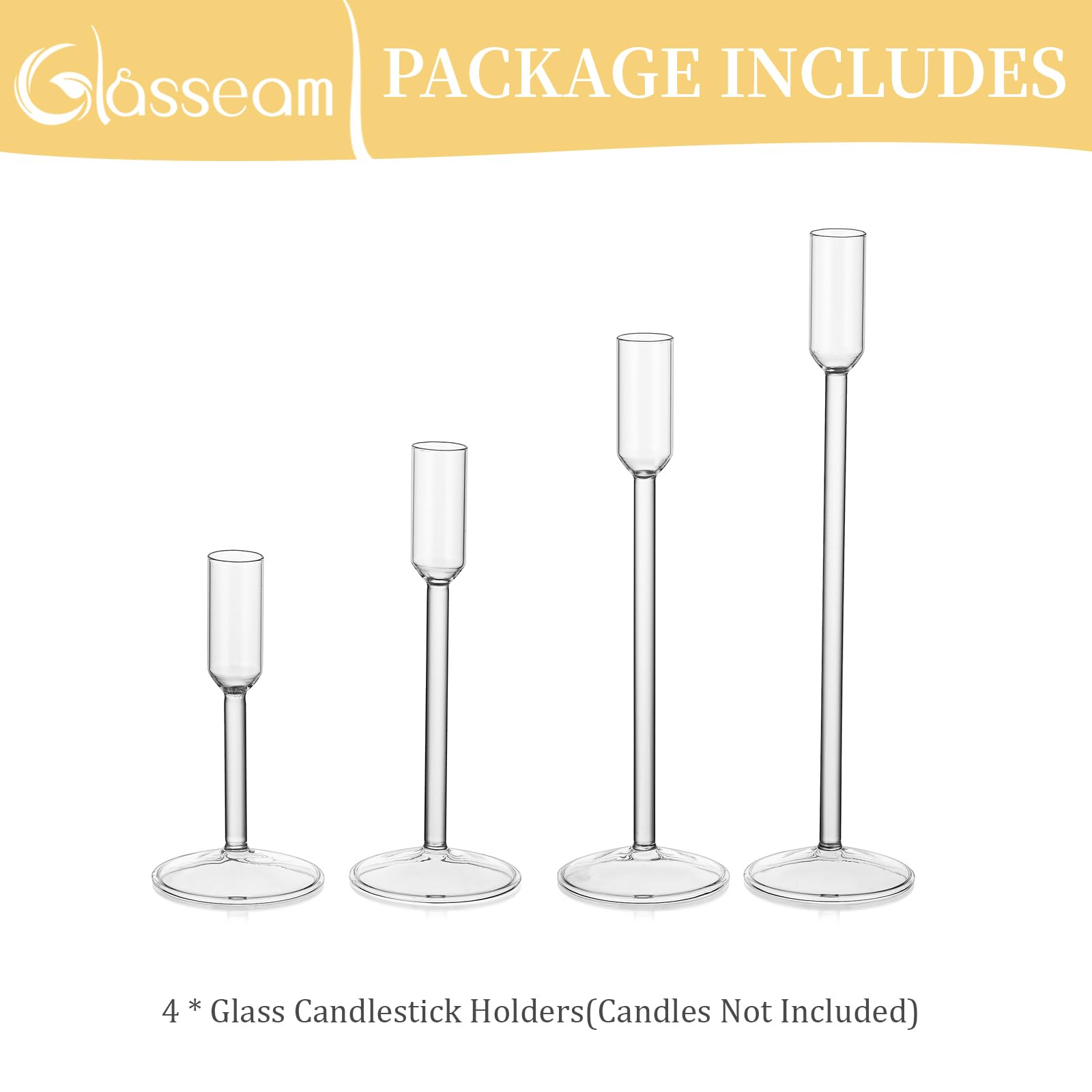 Set 2 Portacandele In Vetro Trasparente - Decorativi Per Tavola E Casa - Foto 7