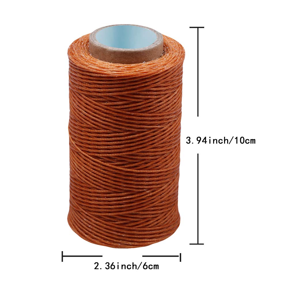 Hilo encerado de 284 yardas, hilo encerado 210D resistente para tapicería para costura de cuero, cordón encerado plano de 0,8 mm para encuadernación, reparación de zapatos, proyectos de cuero