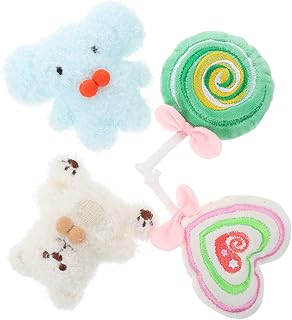Hohopeti 4 Pçs Brinquedo Catnip Brinquedo De Pelúcia Para Gatos Bichinhos De Pelúcia Desenhos Animados Brinquedo De Pelúcia Em Forma De Bicho De Pelúcia Bicho De Pelúcia Bicho De