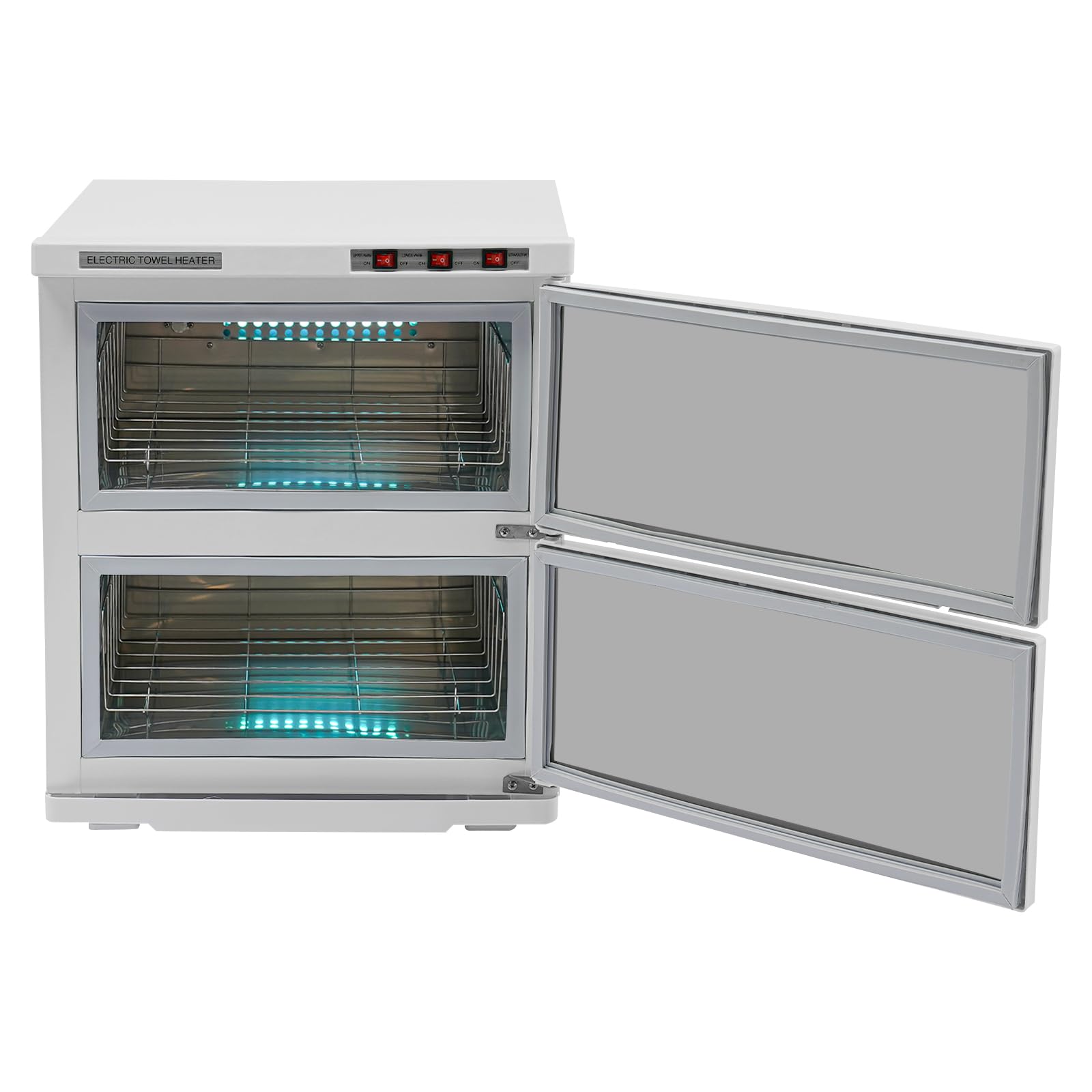 Portasciugamani a 2 porte 50L riscaldatore sterilizzatore UV armadio caldo cosmetici compresse