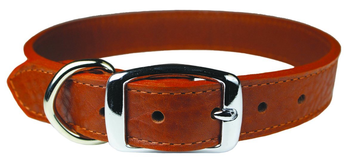Collier Omni Pet 6268-TB22 Luxe Leather en cuir de sellerie couleur tabac