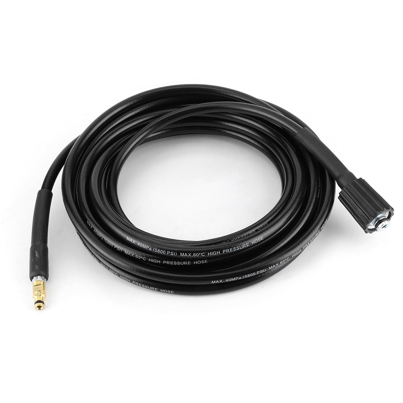 Tubo per Idropulitrice, Flessibile per Auto, Pulizia Tubo Acqua, Accessorio per Lavaggio Veicoli, 40MPa 5800PSI, Rivestimento in Gomma con Treccia D'Acciaio per K2 (10 m / 32,8 piedi)