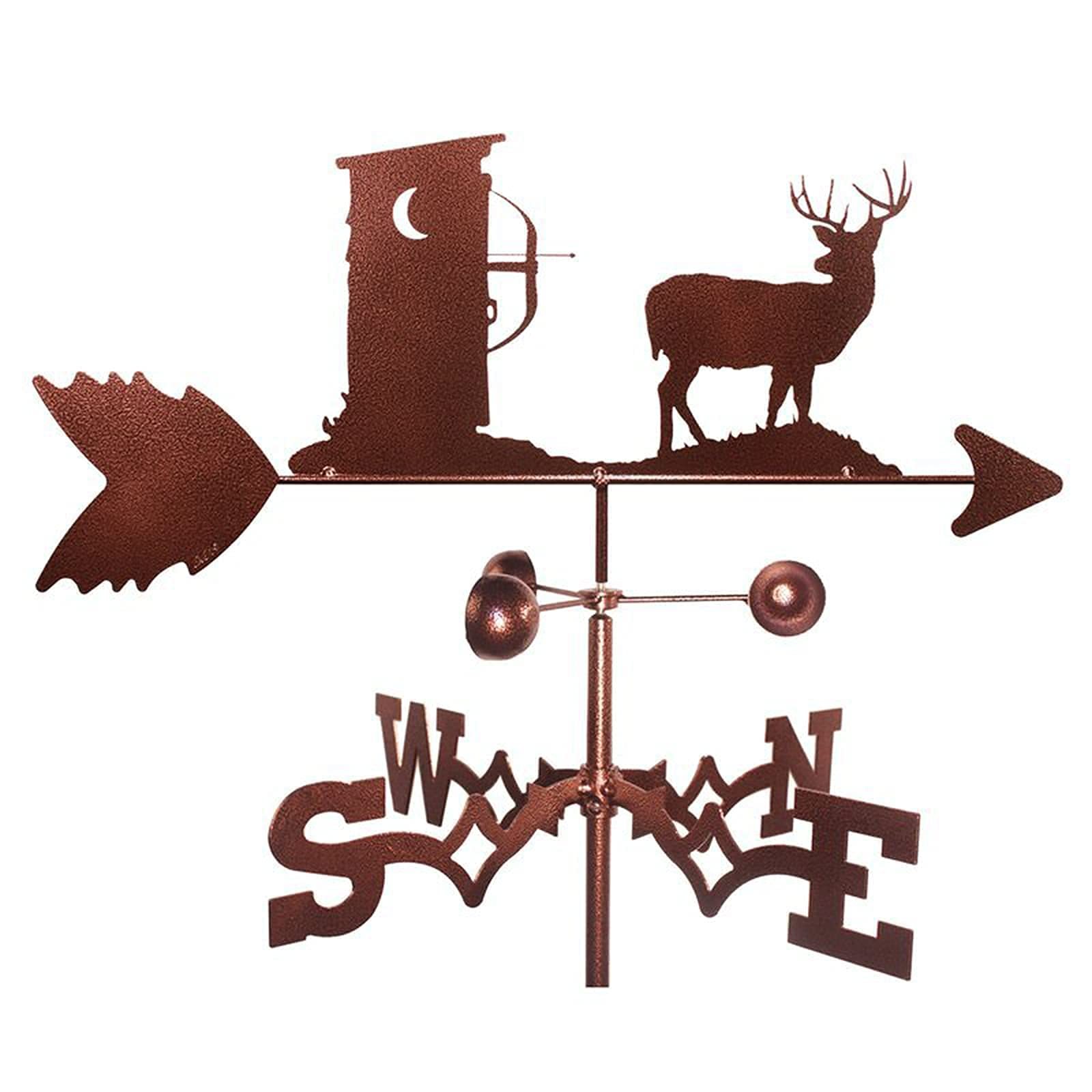 WIQUYBML Deer Weathervane Windblown Metal with Wind Direction Indicator, Outdoor Bracket Weather Vane, Garden Courtyard Decoration Professional Measuring Tools