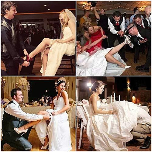 Gargala Wedding Garters For Bride Bridal Lace Garter Set With Blue Rhainstone Crystal (M) #TOP6