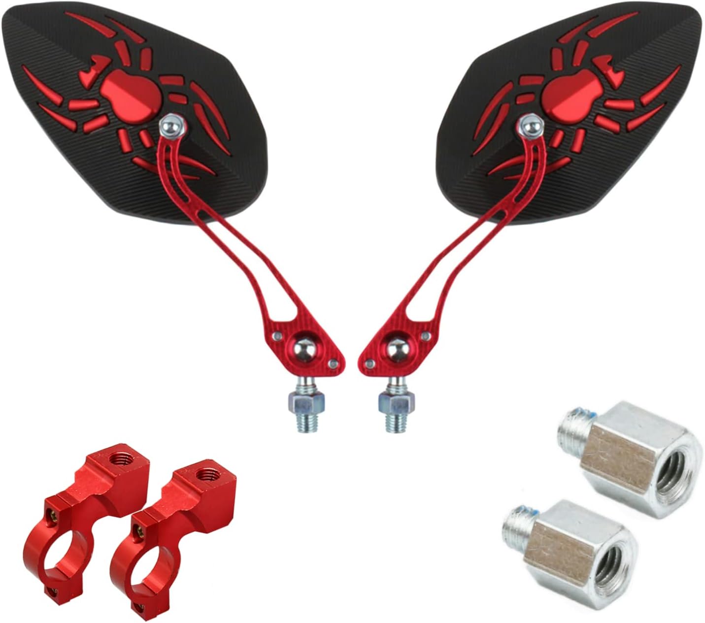 Bike Mirror, Rotatable and Adjustable, 2 Pieces Bike Mirror 360 Degree Adjustable Rotatable Handlebar Mirror, Universal for Bike Bicycle, Safe Rearview Mirror for Mountain Road Bike