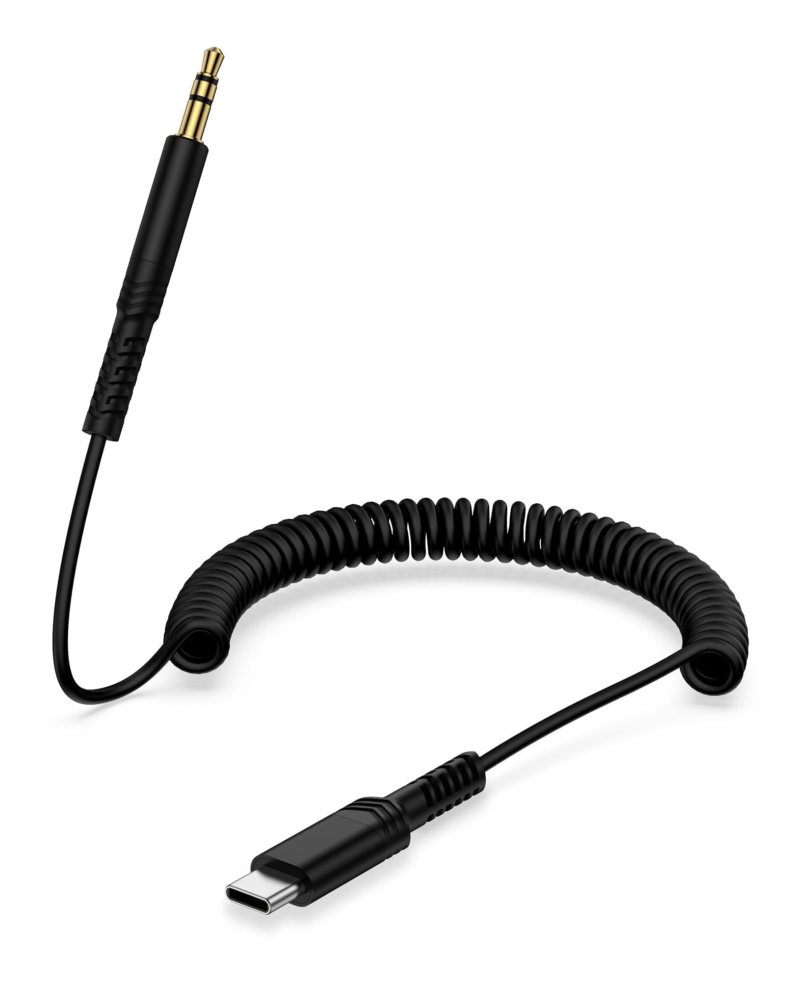 Coiled USB C to 3.5mm Audio Aux Jack Cable for iPhone 17/17e/17Pro/Air/16e/16Pro/15/15Pro Max, 6ft Type C to 3.5mm Headphone Car Stereo Cord