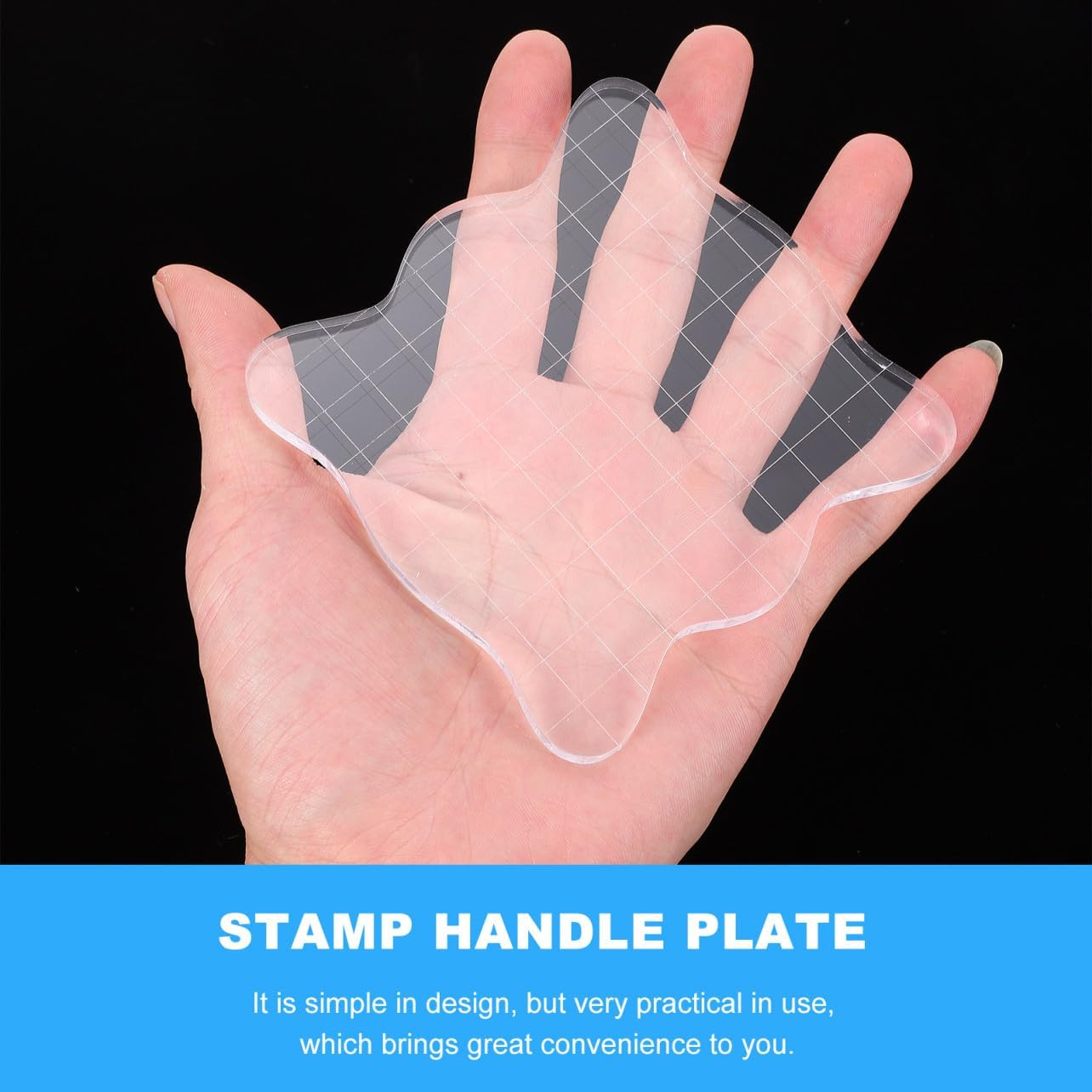 5pcs Acrylic Stamp Blocks Flower Embossing Stamps DIY Craft Kit Sturdy Lines Embosser