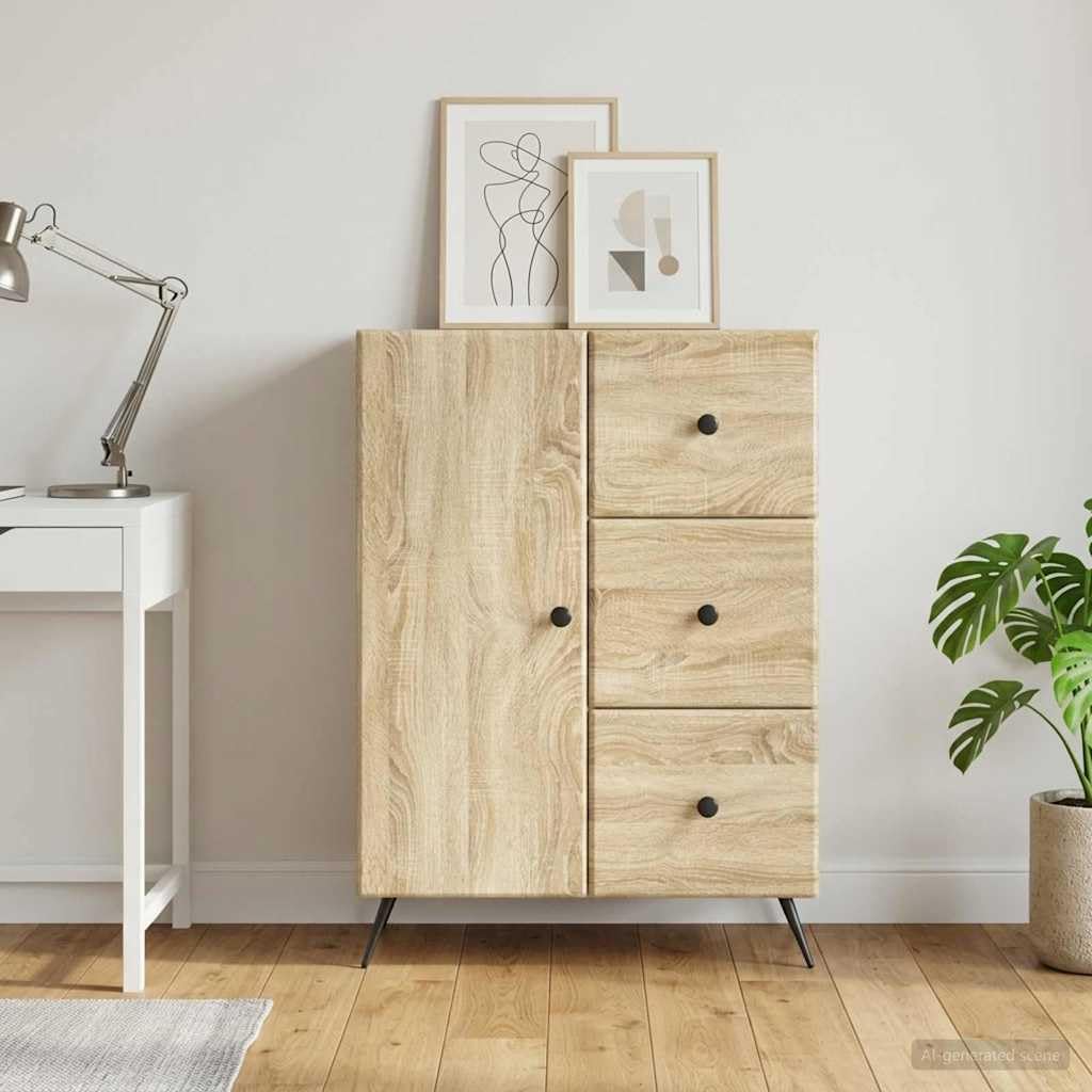 Credenza Buffet in Legno Rovere Sonoma 66x34,5x90 cm