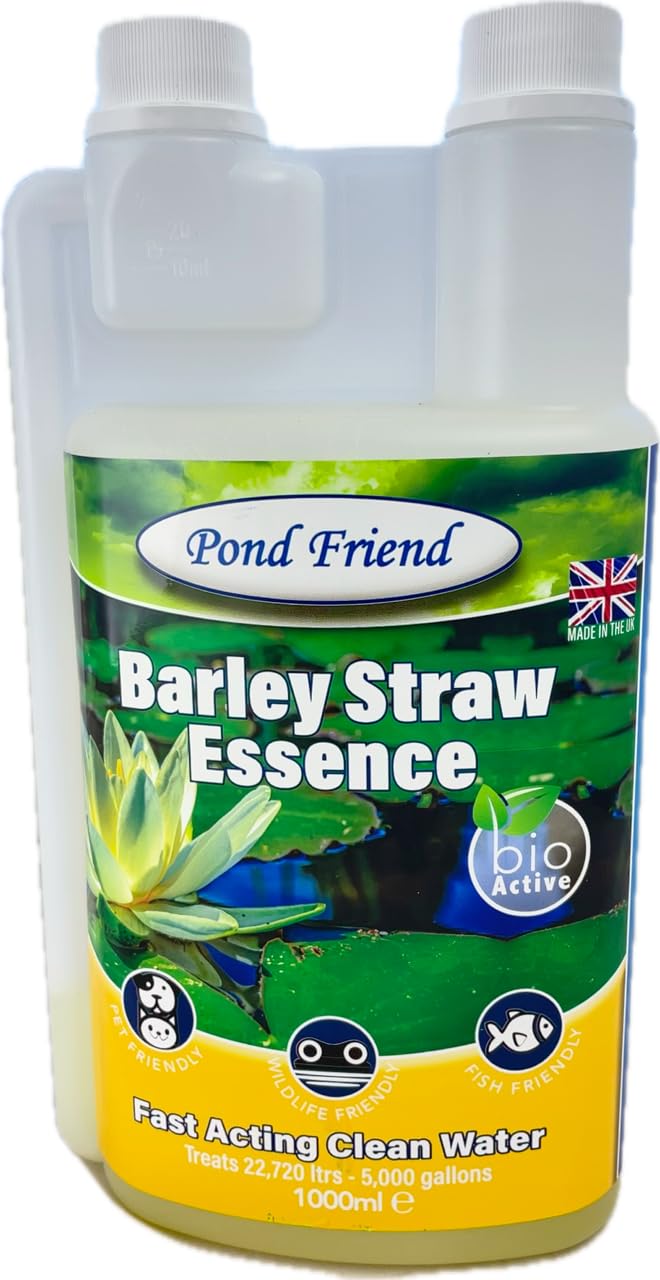 Pond Friend Bio Barley Straw Essence 100% Natural Green Water Algae & Blanketweed Control Works Using Friendly Bacteria That Consume Nutrients Starving Algae For Clearer Cleaner Water 1000ml 22,720L
