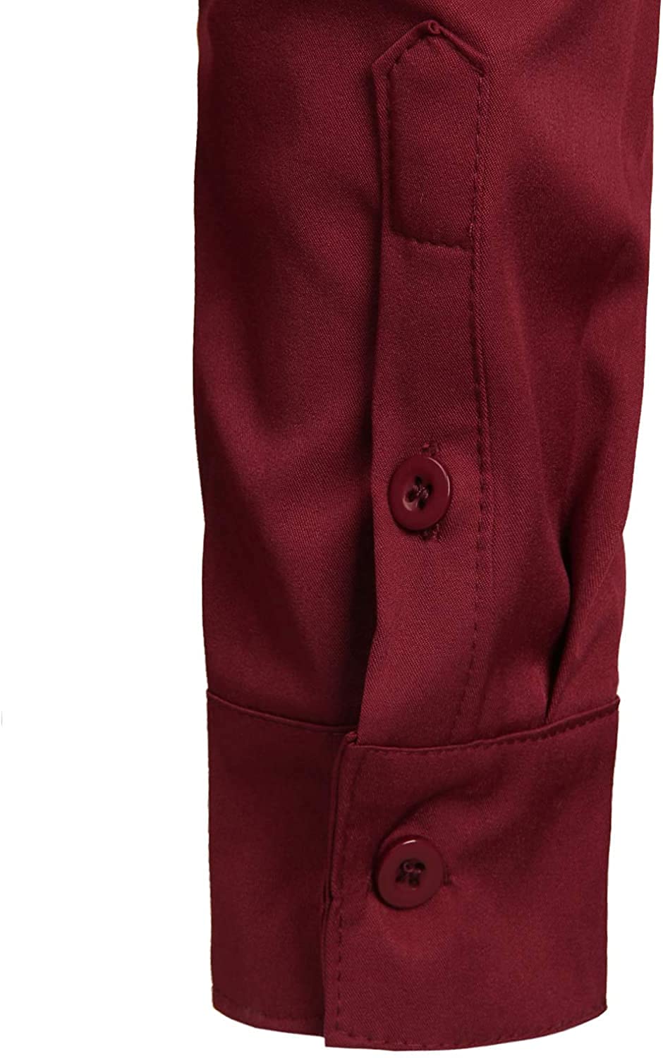 PARKLEES Herren Grandad-Kragen Slim Fit Langarm Casual Button Down Kleid Shirts mit Tasche