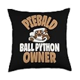 Cute Piebald Ball Python Owner Throw Pillow