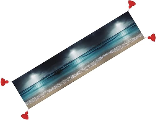 Miniatura 7 de Camino de mesa de Navidad náutico de playa oscura, decoración de mesa de comedor, decoración de Navidad, decoración de interiores para el hogar,