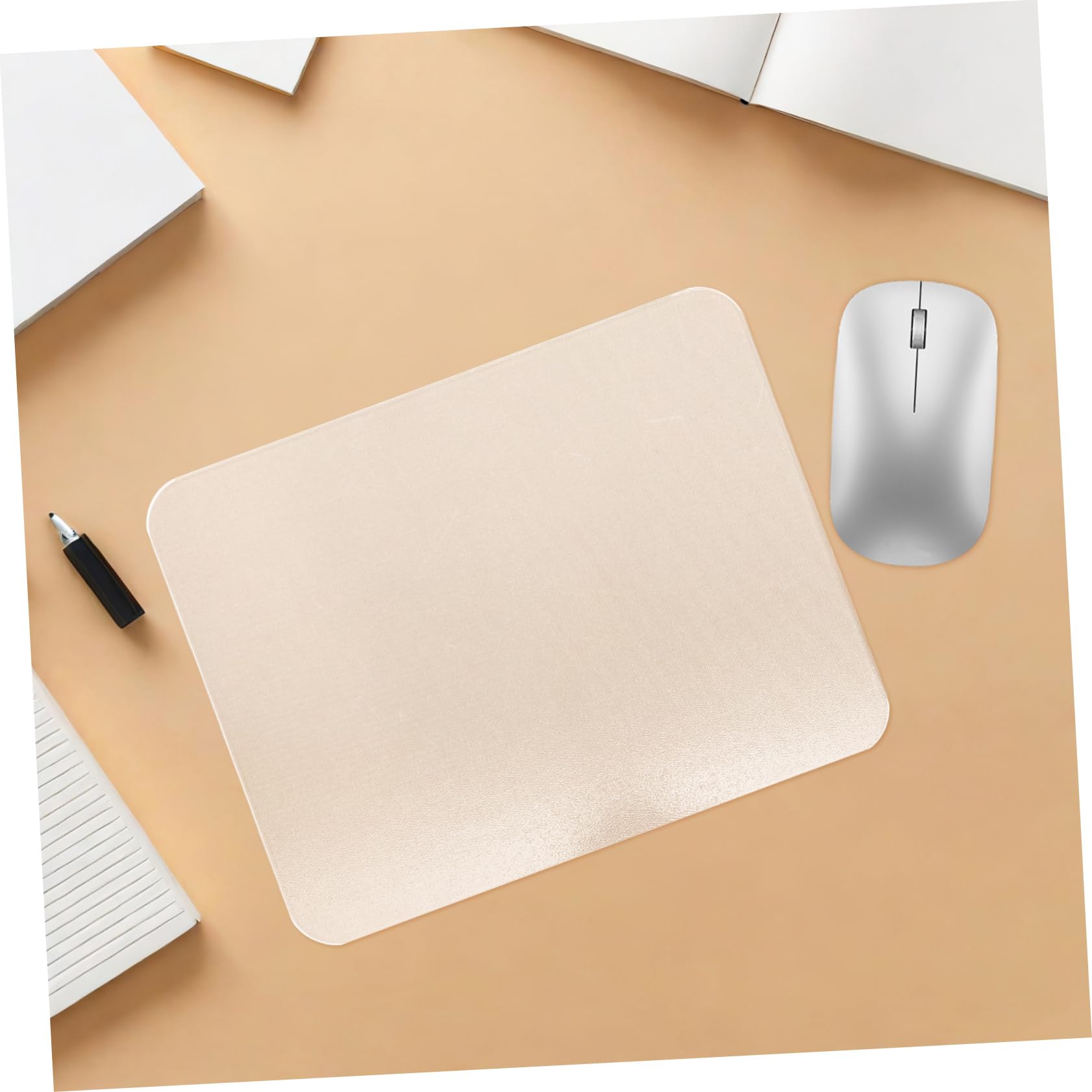 Uonlytech 2 pièces Tapis de Souris Verre Transparent Lot de Surface Lisse et pour Bureau et Gaming Facile à Entretenir pour Ordinateur Portable et PC