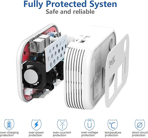 Miniatura 6 de FOVAL 200W Car Power Inverter DC 12V to 110V AC Converter with 4 USB Ports Charger White