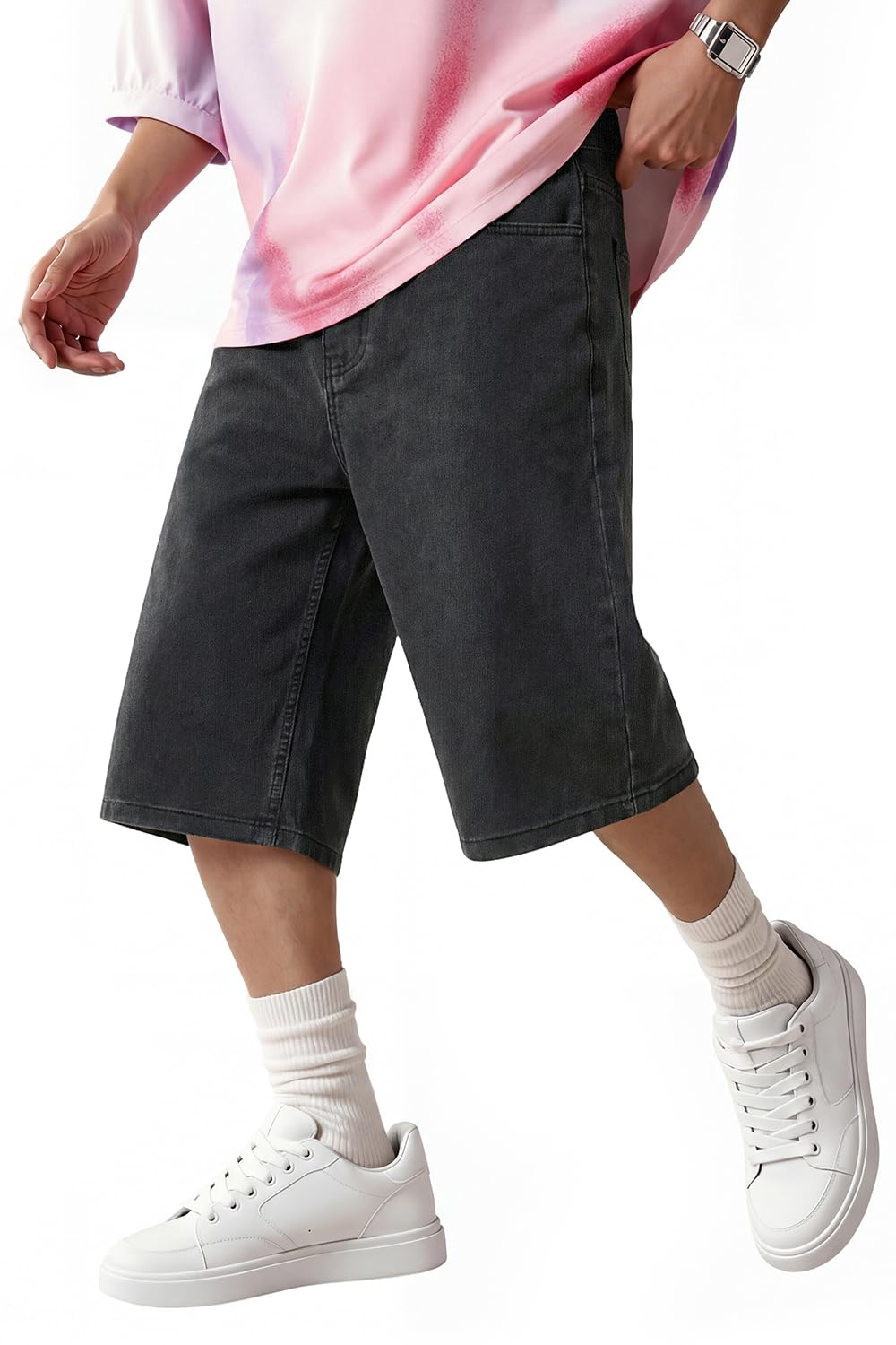 Heyfanee Baggy Jean Shorts 15 Inch Inseam