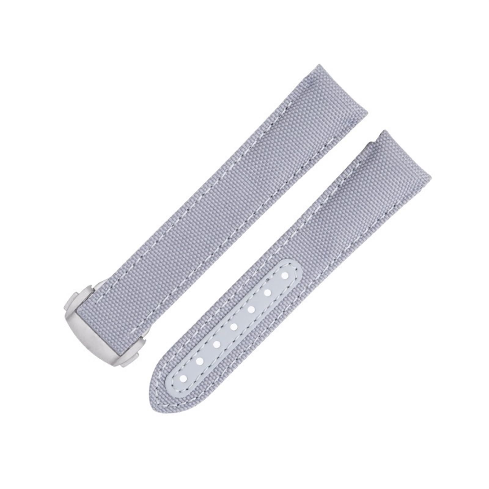 Bracelet de montre Omega pour AT150 Seamaster 300 Planet Ocean De Ville Speedmaster 20 mm Nouveau Gris Haute Densité Nylon Vache Bracelet de montre