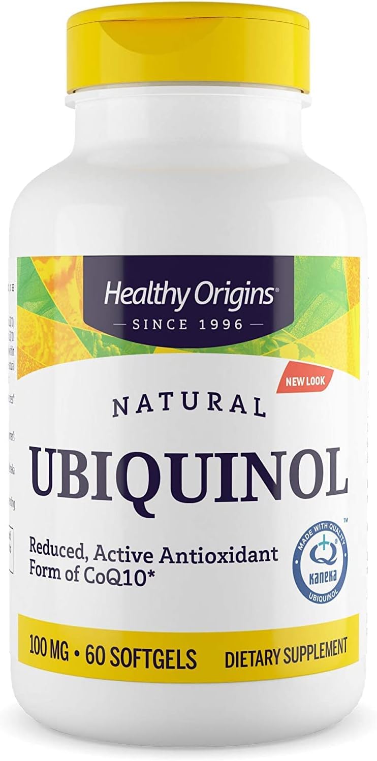 Healthy Origins Ubiquinol (Active form of CoQ10), 100 mg Kaneka Ubiquinol