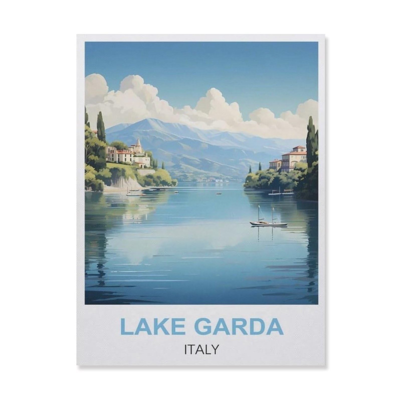 Metal Signs，Lake Garda Italy(15x30cm）