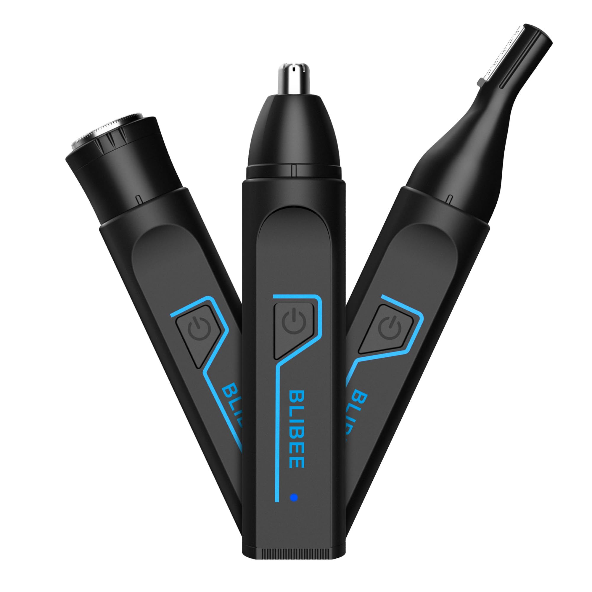 Nose Hair Trimmer for Men, 2025 Professional Painless USB Rechargeable Eyebrow Trimmer, Ear and Nose Hair Trimmer for Men Women, Facial Hair Remover with Powerful Motor, Black