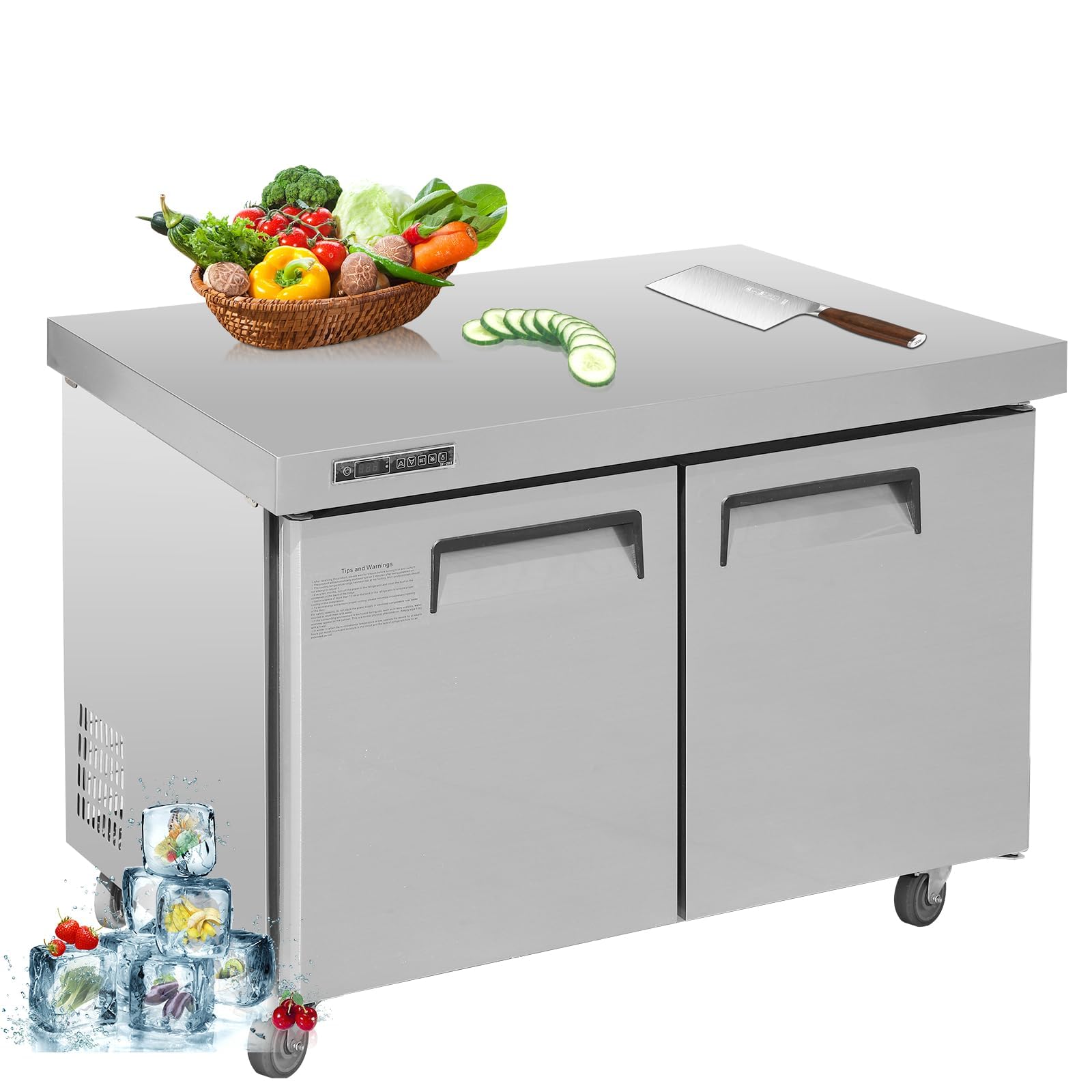 HomeEterna 28" Refrigerator Sandwich/Salad Prep Table