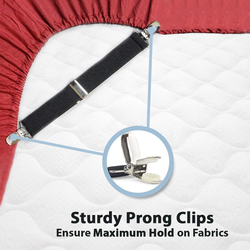 LaBlanc - 4 Pièces Sangles Pour Draps De Lit Attache Drap Housse