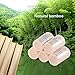 340 PCS Bamboo Toothpicks - 3.5 inch, Ornate Kokeshi Style Tooth Picks, Round Wooden Toothpicks, Long/Large Wooden Skewers for Appetizer, Cocktail Olives, Cupcake Toppers, Cake Testing