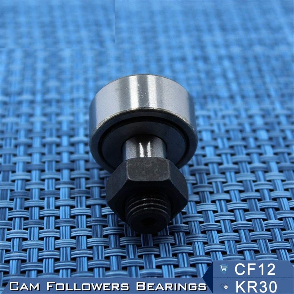 ZHENGGUIFANG KR30 CF12 Cam Followers Needle Roller Bearing 12mm (1 PC) Stud Type Track Rollers KRV30 CF12B NAKD30 KR30PP / UU Bearings CF-12