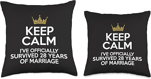 Miniatura 3 de 28th Anniversary Funny Marriage 28 Years Married Funny Anniversary Twenty Eight Years Marriage Husband Wife - Almohada de 18 x 18 pulgadas,