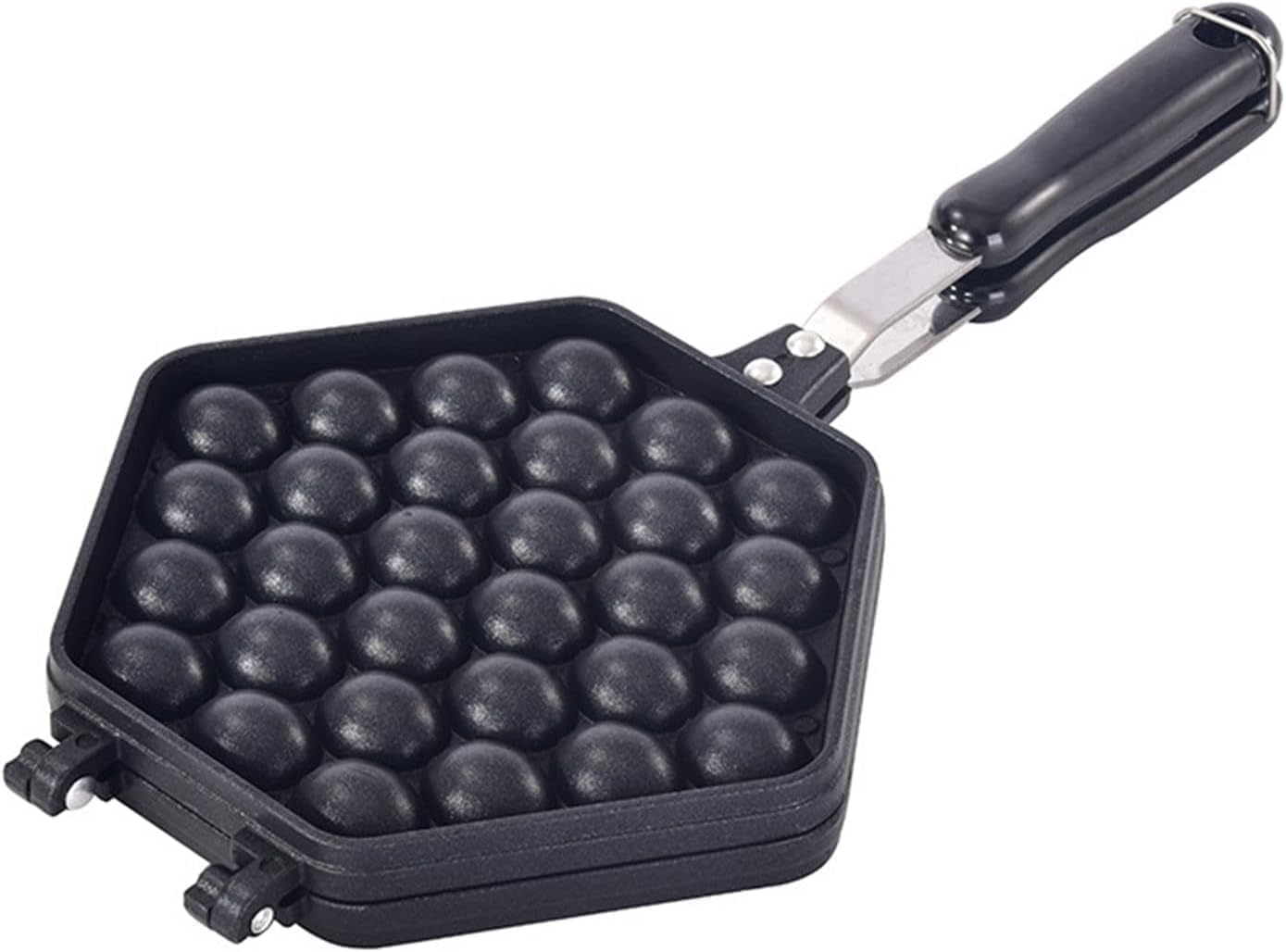 DIKPUL Non-Stick Bubble Waffle Maker | Double-Sided Aluminum Alloy Egg Cake Mold | Crispy Hong Kong Style Eggette Pan for Breakfast & Snacks-image-6