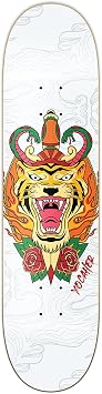 Yocaher Skateboard Deck 7-Ply Canadian Maple Wood | Trickboard with Mellow Concave for Street & Skatepark | Pro Replacement Decks for Kids, Teens & Adults 7.5" - 8.5" Flaming Tiger