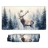 マウスパッド 大型 ゲーミング ヘラジカの林 マウスマット デスクマット 特大 おおきい キーボードパッド ゴム底 防水手入れ簡単 快適操作性 滑り止め 耐久性 良い おしゃれ かわいい サイバーカフェ オフィス最適 適度な表面摩擦 女性へのプレゼント 100 x 50cm s-600