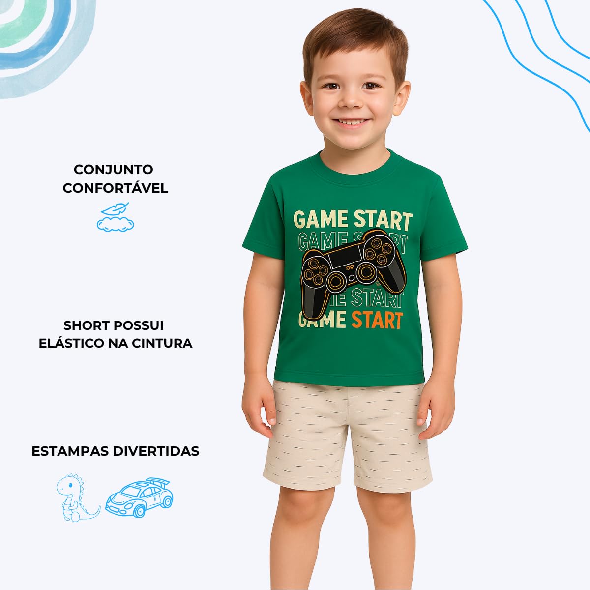 Kit 3 Conjunto Verão Infantil Para Meninos Masculino Crianças (1 a 8 Anos) em promoção! Veja a oferta e mais achadinhos de Meninos 3 Hoje é o melhor dia para comprar Kit 3 Conjunto Verão Infantil Para Meninos Masculino Crianças (1 a 8 Anos) com aquele preço maroto! Promoção! Aproveite a oferta! 3