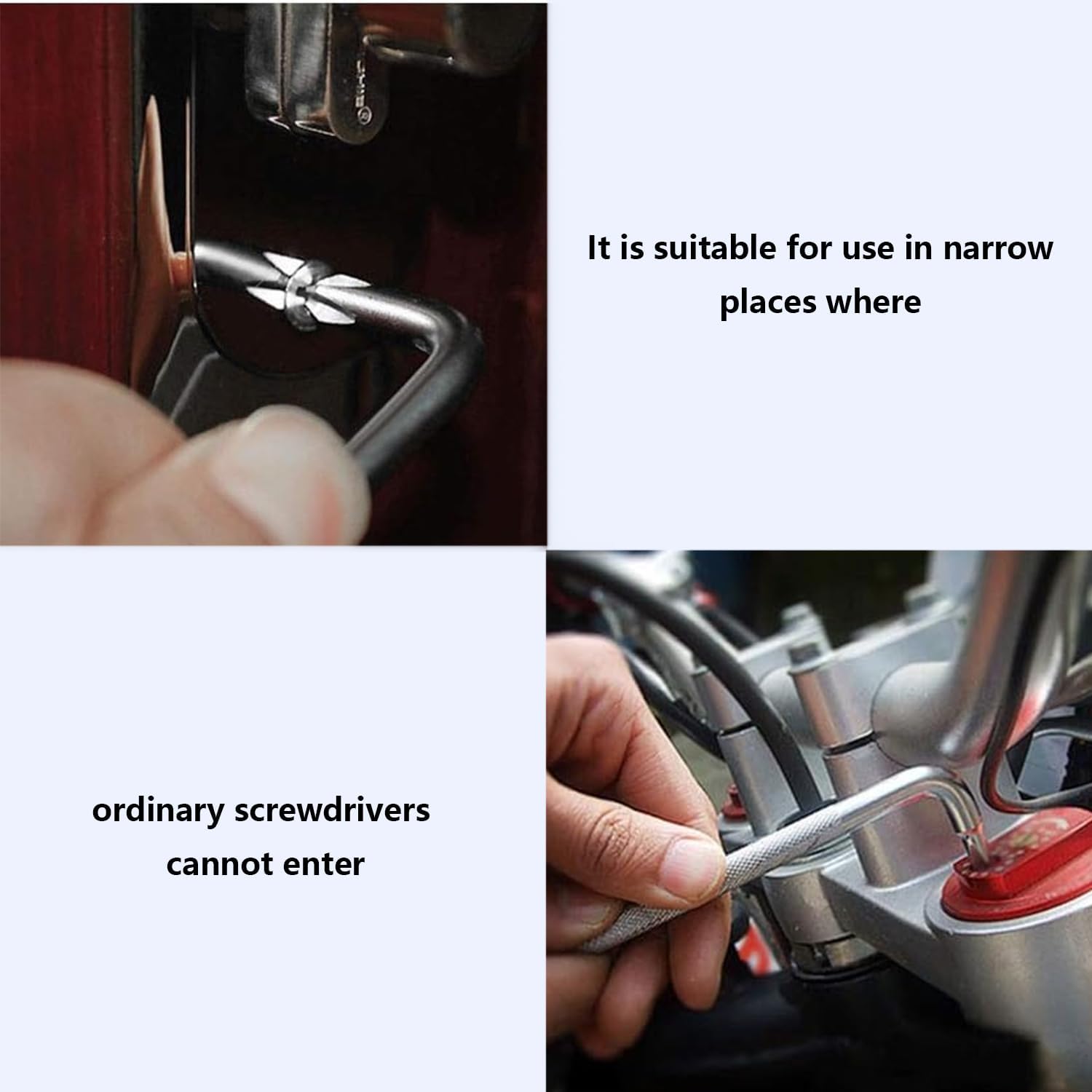 3Pcs Professional Z Shaped Double Head Screwdriver Set Right Angle Short Handle Flathead Screwdriver Kit