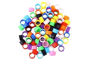 100Pcs Chicken Rings for Legs Poultry Bird Dove Chicks Duck Parrot Clip...