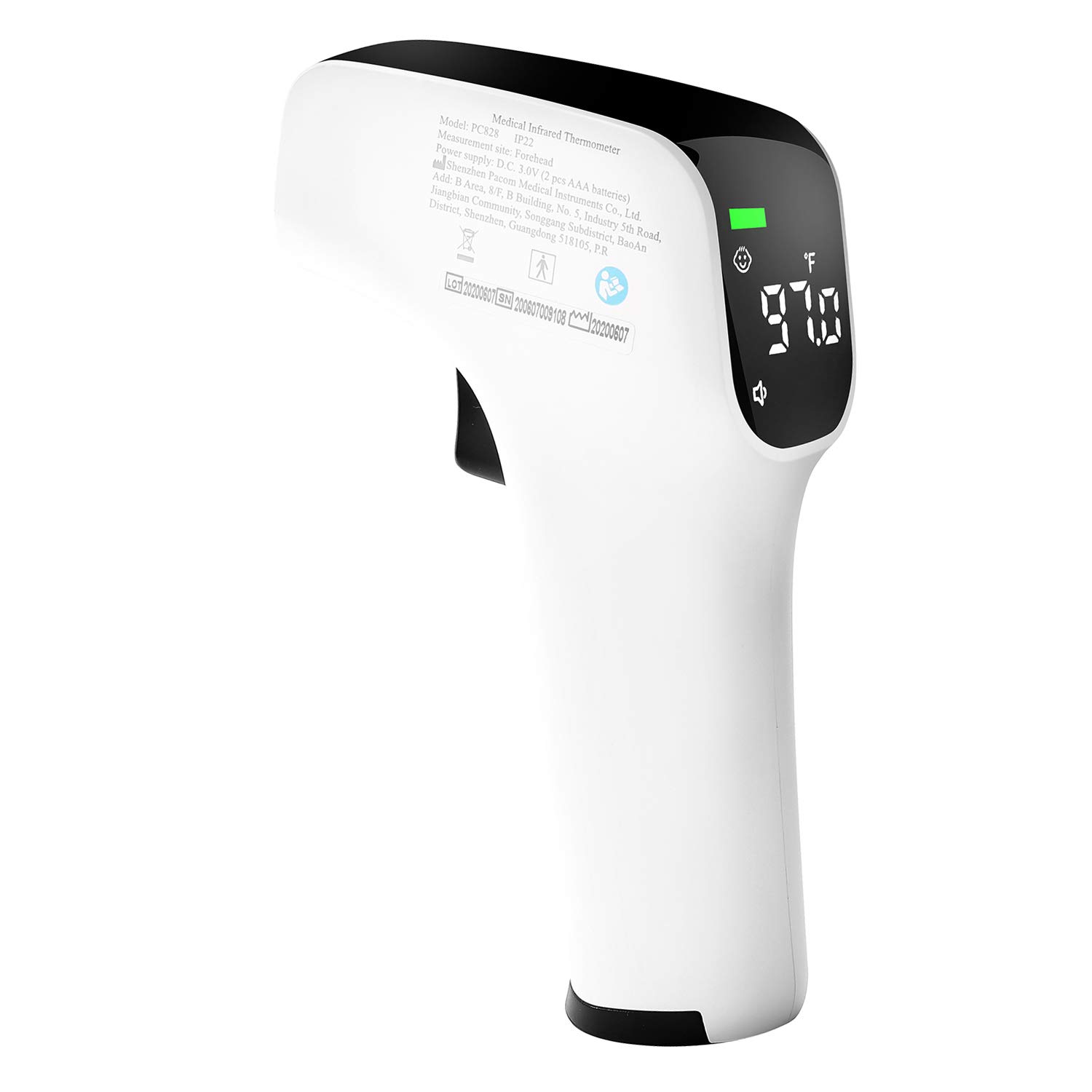 HISEN No Touch Forehead Thermometer for Adults and Kids, Professional Accurate and Upgraded Non Contact Digital Human Temperature Gun for Baby and Child, Infrared Touchless LED HD Display Fever Alarm