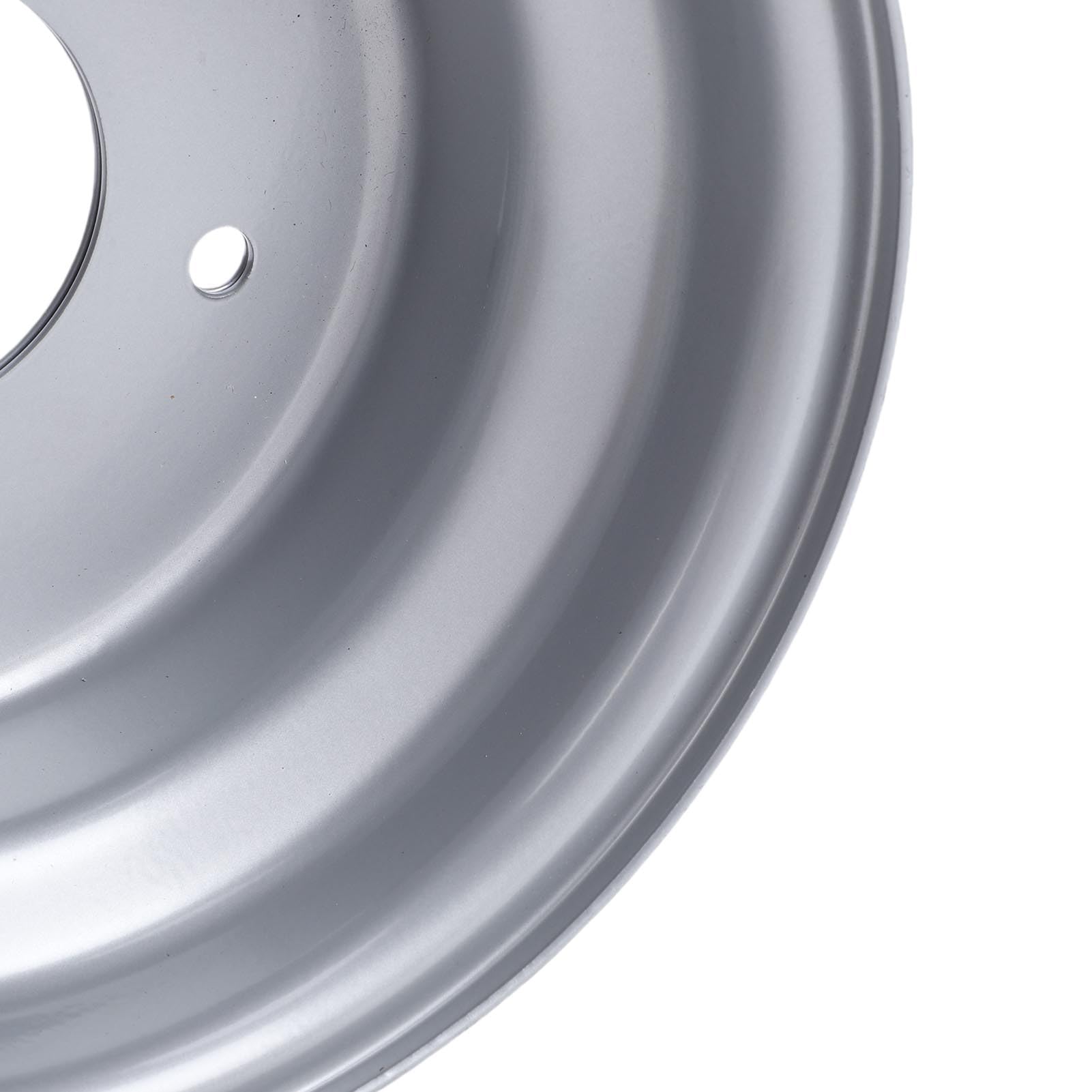 Akozon Jante de Roue de VTT 16x8-7, Jante de Remplacement en Acier à 3 Trous de 7 Pouces pour Pneus Tout-terrain Quad Go Kart UTV, Moyeu de Roue Durable (SILVER)