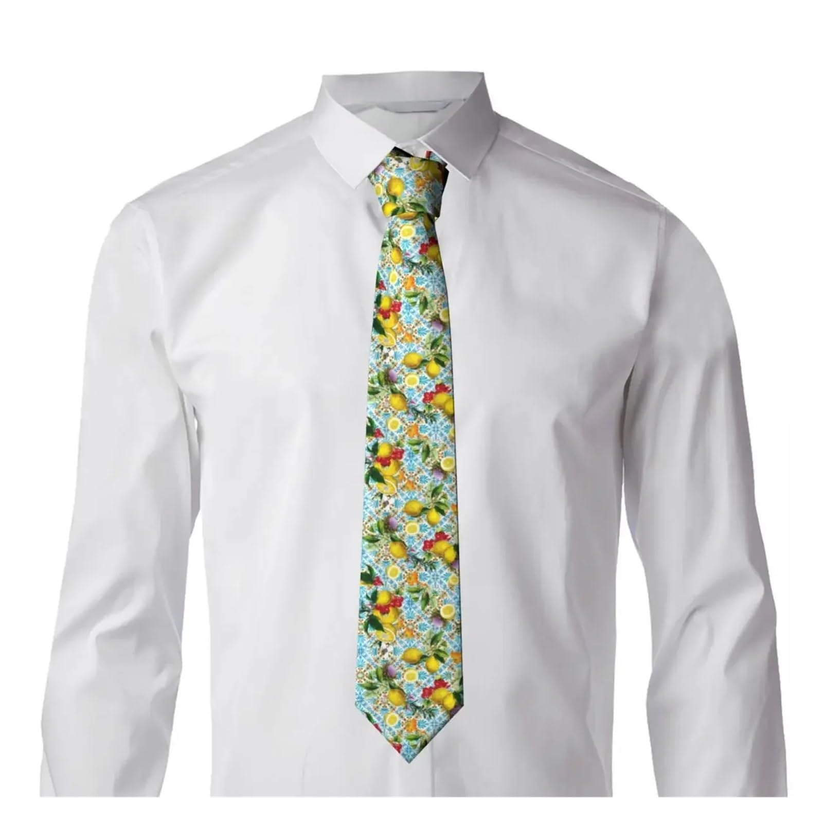 Corbatas Para Hombre Corbata romántica de azulejos for hombre, corbata seda con pintura for negocios Boda