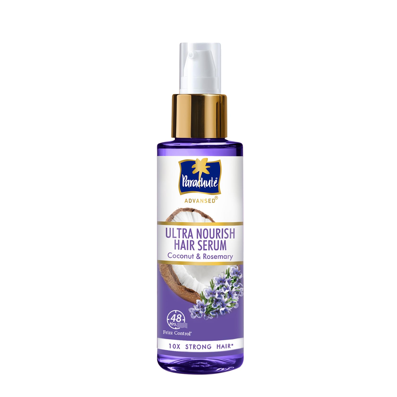 Parachute Advansed Ultra Nourish Hair Serum | Coconut & Rosemary | 48 Hr Frizz Control | 10X Strong Hair | 100ml