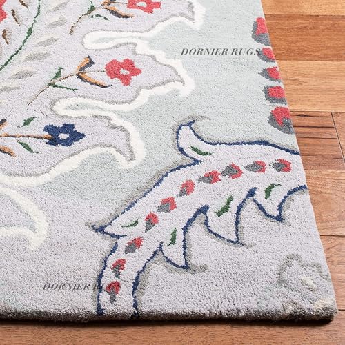 Image of 5x7 Ft Woolen Area Rug - Thick Traditional Hand-Tufted Carpet for Modern Bedrooms & Living Spaces