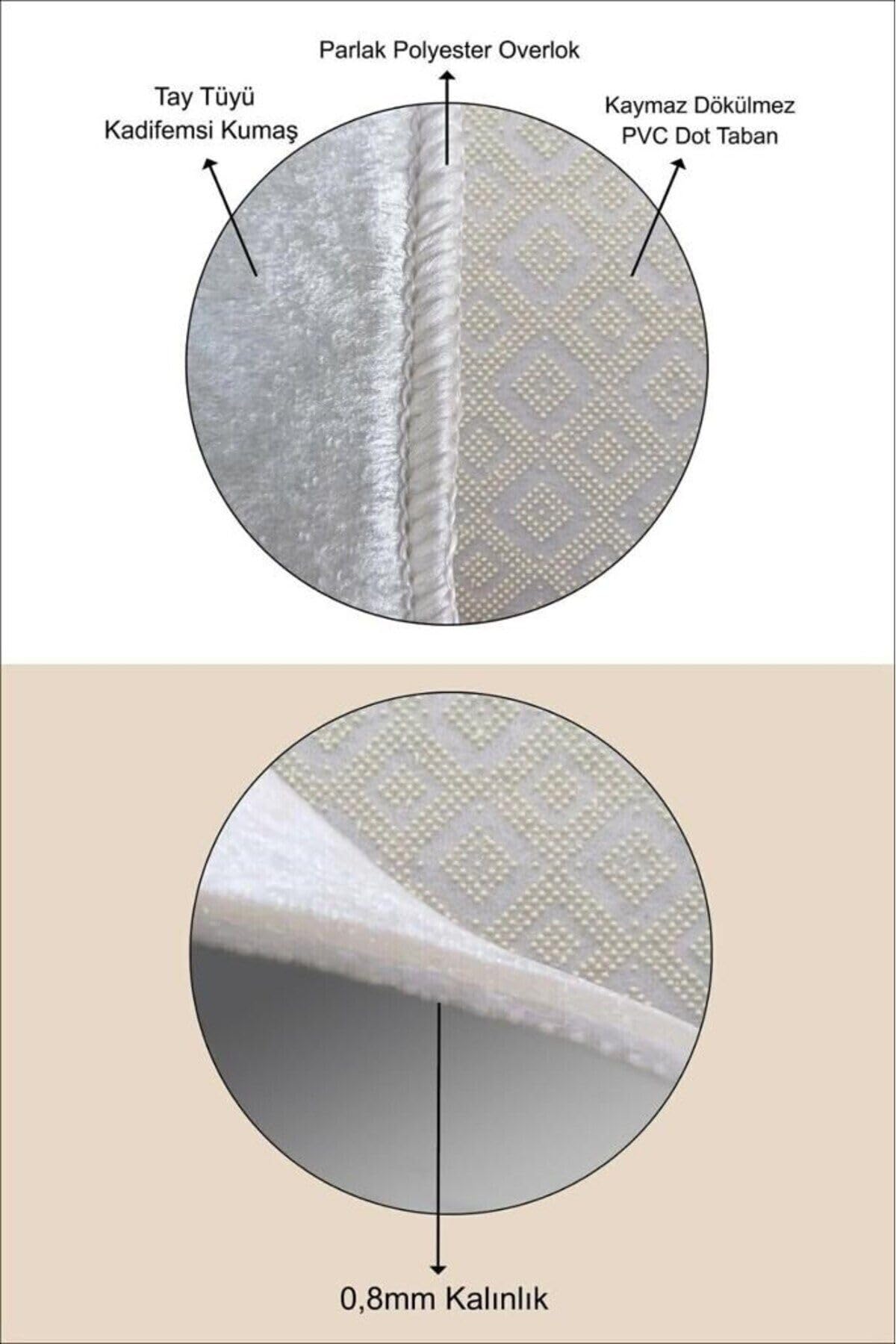 Pelangi Baharat ve Sebze Desenli Dijital Baskılı Kaymaz Taban Yıkanabilir Leke Tutmaz Mutfak Halısı, Krem 120 x 180