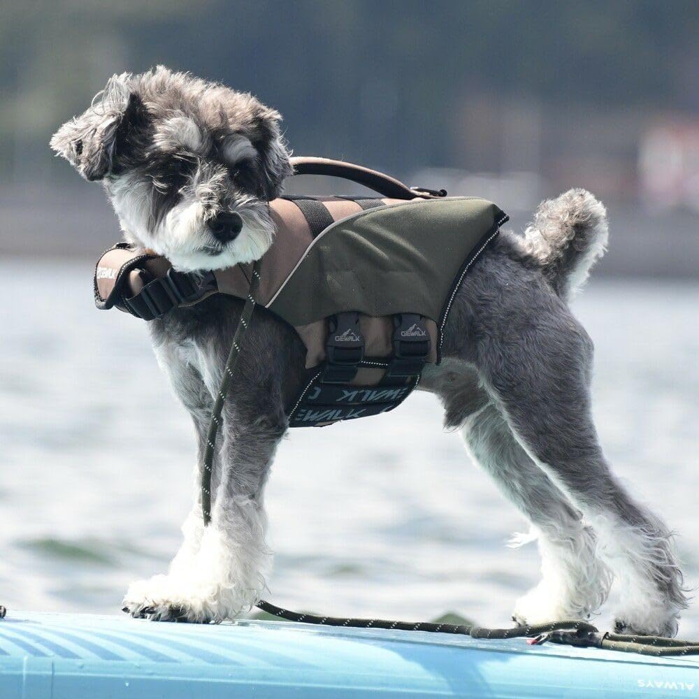 Dog Life Jacket LGE315 GW Wave Rider Eco High-Performance Floating Vest, Pet Safety Vest, (Red & Black, Large)