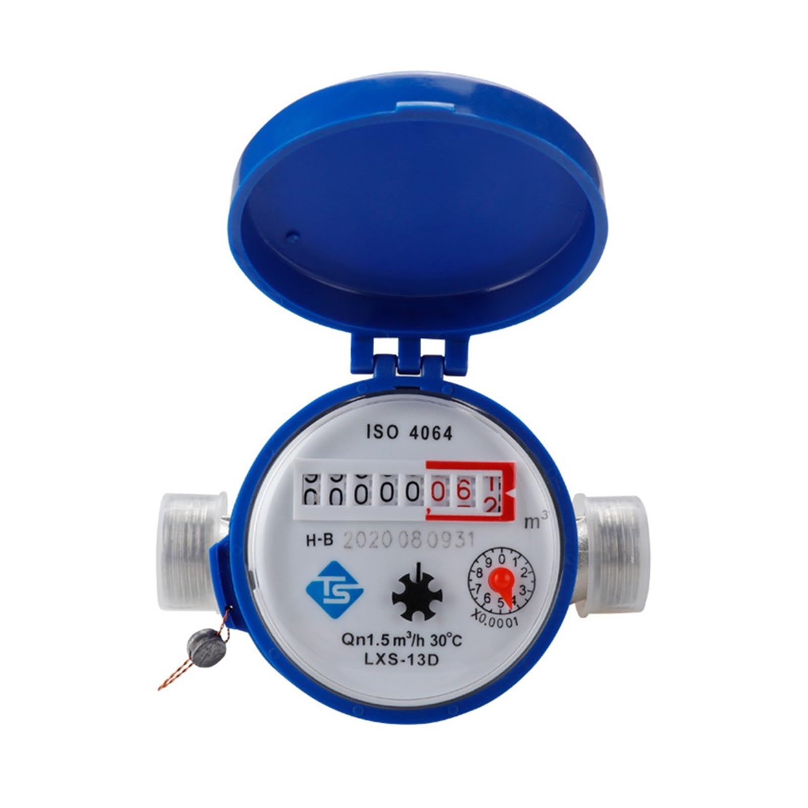 Compteur d'eau intelligent froid à ultrasons avec pointeur mécanique à aile rotative