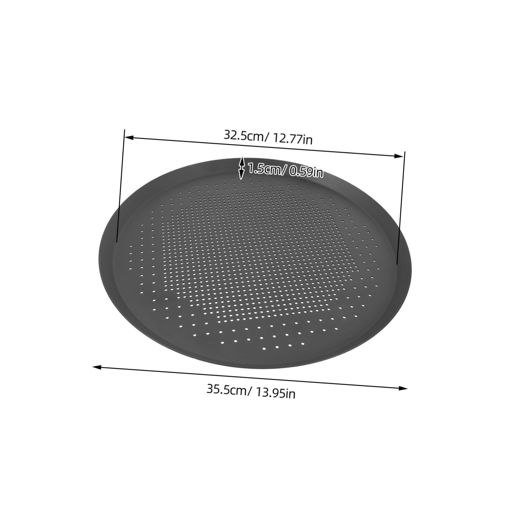 Zerodeko Teglie Forate per Pizza Teglia Rotonda per Pizza in Lega di Alluminio Rivestimento Antiaderente come Accessorio da Forno per Uso Domestico