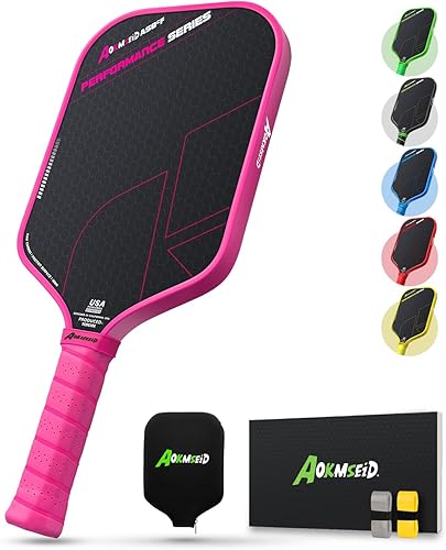 AKS Performance Series Pickleball Paddles - Toray T700 Raw Carbon Fiber Pickleball Paddle with Physical Friction Surface, 16mm Powerful Polymer