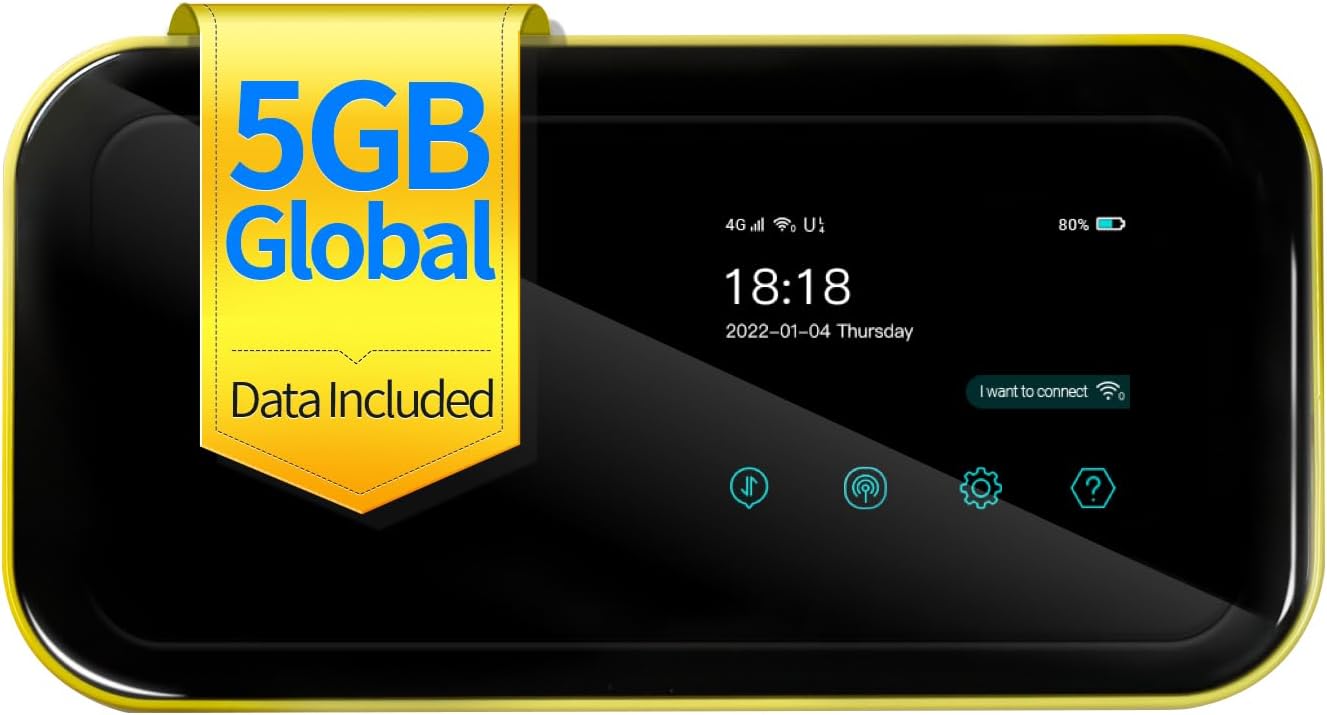 FREEBOT 4G LTE Mobile Hotspot Router – Preloaded with 5GB Global Data (365 Days)… FREEBOT 4G LTE Mobile Hotspot Router – Preloaded with 5GB Global Data (365 Days)…