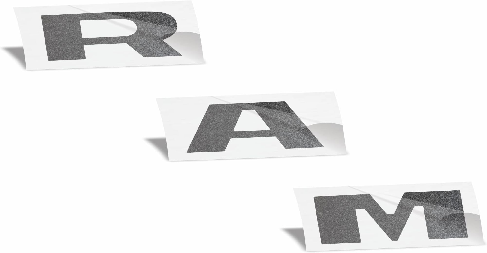 Reflective Concepts RAM Grille Emblem Overlay Decal 2019-2024 Ram 1500, NOT for Classic or TRX (Color: Granite Crystal Metallic)