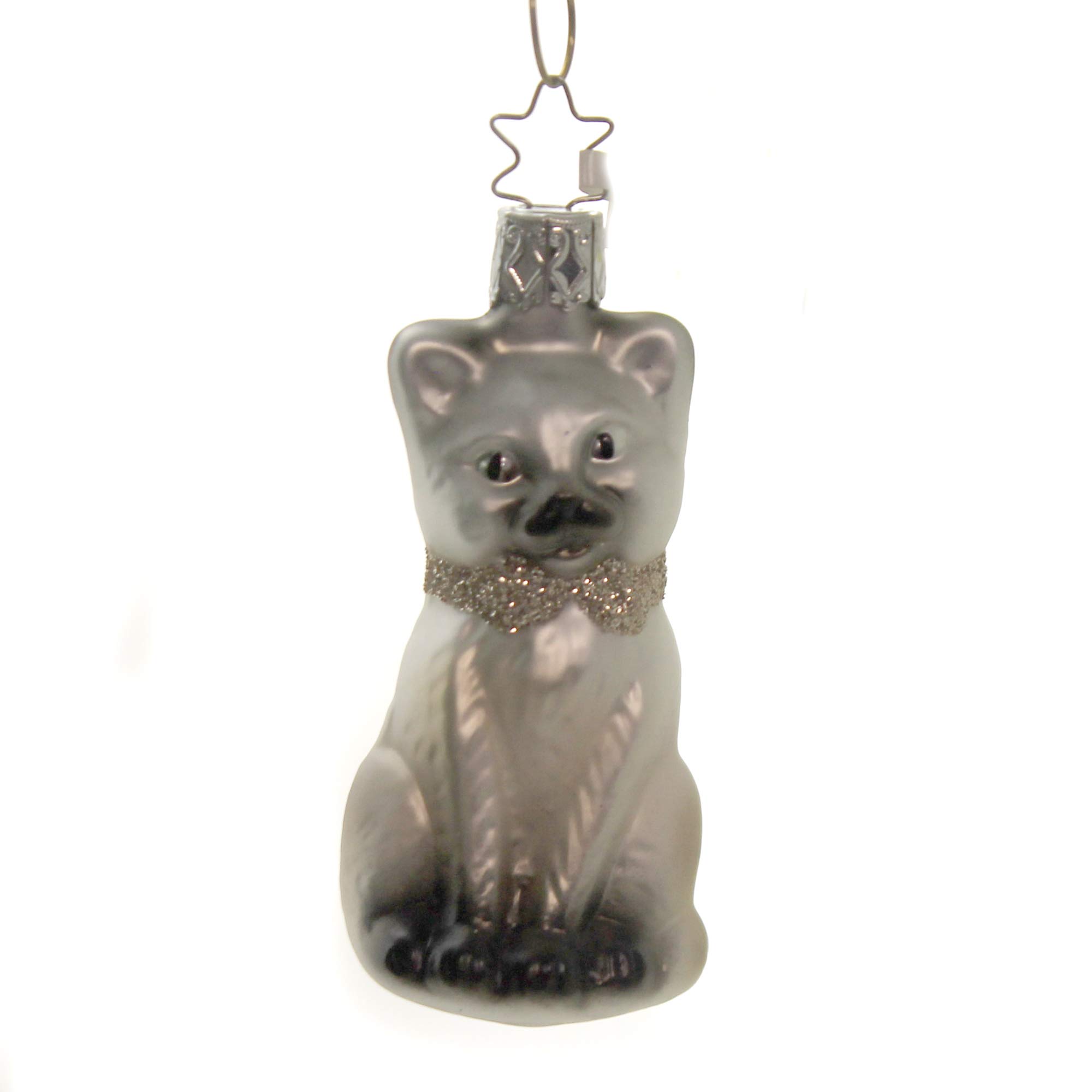 Inge-Glas Pretty Kitty 10141S020 German Glass Christmas Ornament