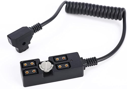 Miniatura 5 de D-tap macho a 4 puertos hembra divisor de cable de alimentación Conector de concentrador adecuado para Anton Bauer V-Mount ARRI RED cámara TILTA