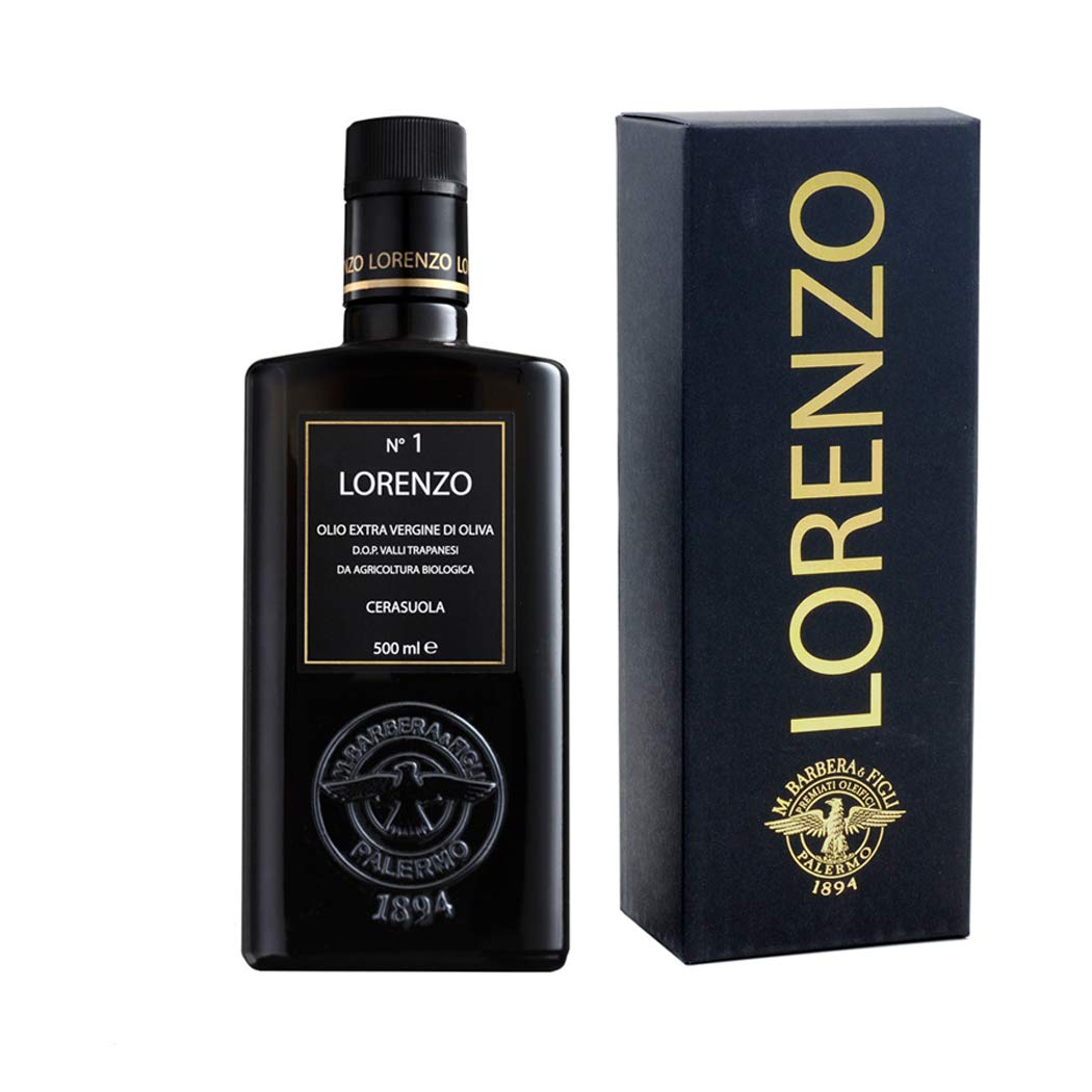 Gift Box Organic Extra Virgin Olive Oil Lorenzo N° 1, PDO Valli Trapanesi 500 ml